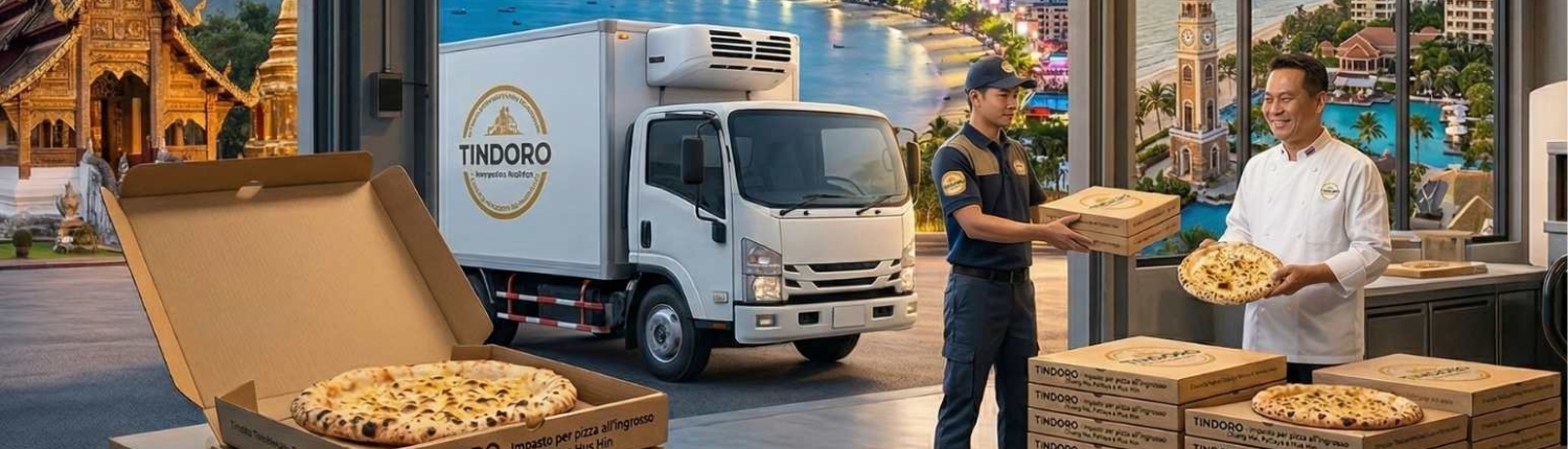 Tindoro Prime: the leading B2B wholesale partner for authentic Italian pizza bases & artisan bread in Thailand. Nationwide cold-chain delivery since 2020 pizza base tindoro prime